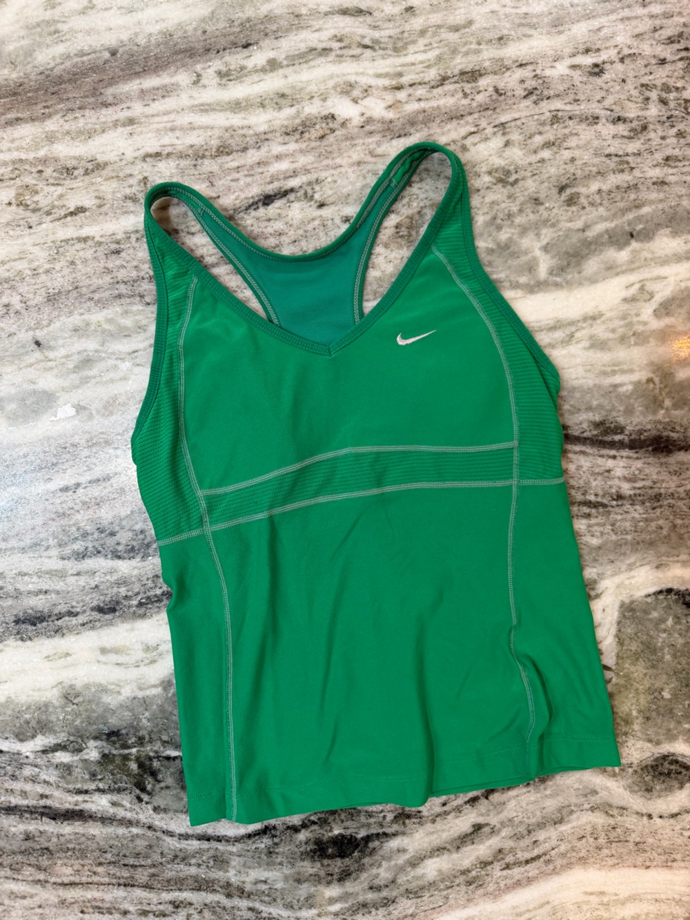 Nike Green Racerback Tank with Contrast Stitch
Y2K 2000s Vibe